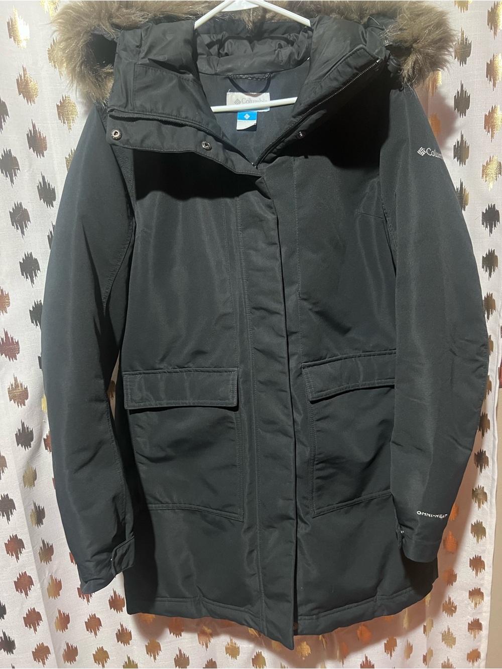 Columbia Black Womens Ski & Snow Parka with Faux Fur Hood
